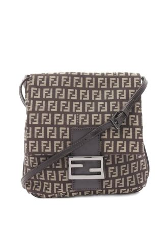 Fendi Zucchino shoulder bag - women - Canvas/Leather - One Size - Brown