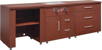 Oviala Cocina exterior de 3 m&oacute;dulos con estufa de gas efecto ladrillo