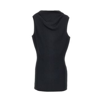 Khaite Crepe satin mini dress Woman 4