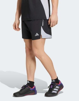 adidas adidas Performance - Tech Apparel Climacool - Pantaloncini color block neri e argento halo-Nero