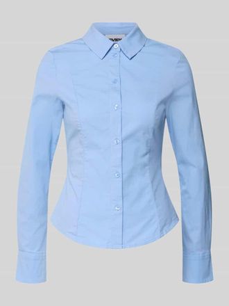 Review Hemdbluse mit Knopfleiste in Bleu, Größe XS