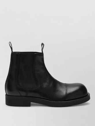 Maison Margiela leather ankle boots elastic panels pull tabs