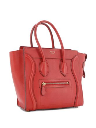 Celine Luggage Bag Grainy Leather Micro tote bag - Rood