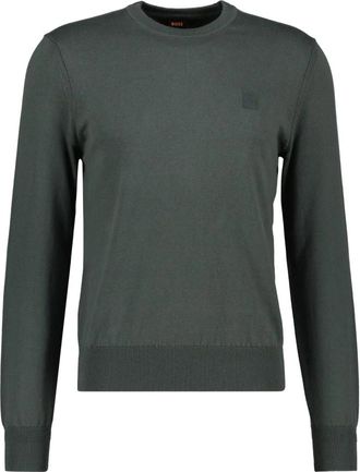 HUGO BOSS Kanovano S - Heren - Ronde hals truien - Groen - XL - Katoen - Truien & Vesten