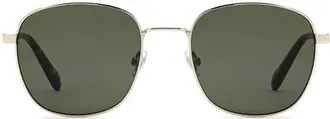 Fossil 53mm Square Sunglasses in Light Gold/green at Nordstrom