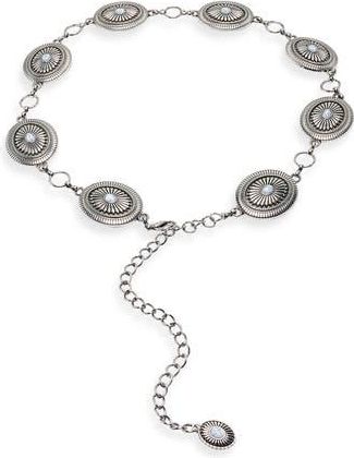 Melrose and Market Concho Chain Belt in Silver- White at Nordstrom Rack, Size X-Small/small