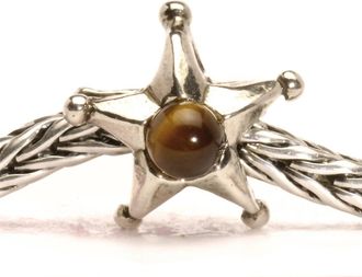 Trollbeads Womens Gemini Star Bead Charm In Silver