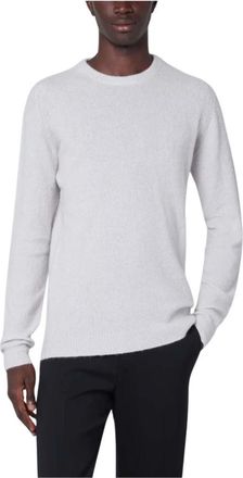 Roberto Collina Maglia Girocollo - Heren - Ronde hals truien - Grijs - 3XL - Polyester - Truien & Vesten