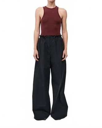 St.Agni Paper Bag Waist Pants - Petite In Black