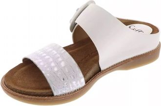 S&ouml;fft Womens Braye Sandal In White Silver