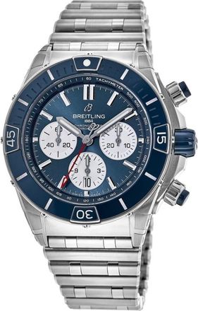 Breitling Super Chronomat B01 44 Chronograph Blue Dial Steel Mens Watch AB0136161C1A1