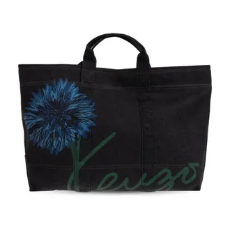 Kenzo Tulip Large Tote - Heren - Shoppers - Blauw - ONE Size - Katoen - Tassen