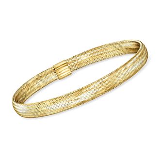 Ross-Simons Italian 14kt Yellow Gold Mesh Stretch Bracelet