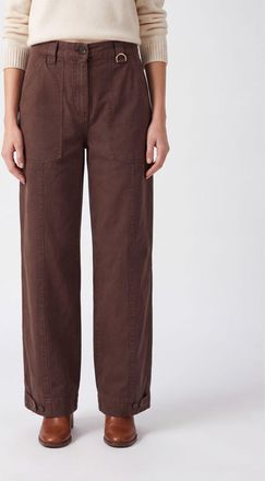 Golden Goose Pantaloni Raphaela in cotone a vita media con vestibilit&agrave; straight
