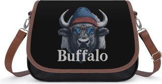 Generic Buffalo Mascot Fashion Womens Crossbody Bags Novelty Handbag Shoulder Bag Purse