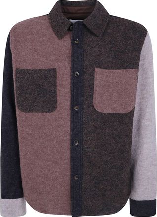 Les Deux Overshirt Colourblock Wool Colourblock Overshirt