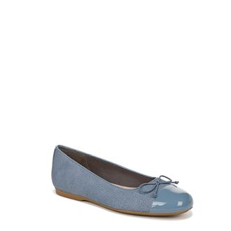 Dr. Scholls Work Womens Wexley Bow Ballet Flat, Oxide Blue, 7.5 UK
