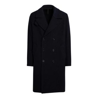 Harris Wharf London Jassen, Heren, Blauw, M, Wol, Double-Breasted Jas