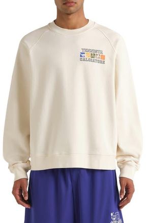 Diadora Legacy Embroidered Fleece Sweatshirt in White Alyssum at Nordstrom, Size Xx-Large