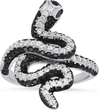 Queen Jewels Sterling Silver Cubic Zirconia Snake Ring at Nordstrom Rack, Size 10