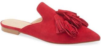 Bells & Becks Mirella Pointy Toe Tassel Mule in Red at Nordstrom, Size 36.5