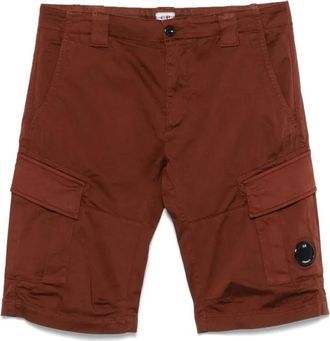 C.P. Company Stretch Sateen Cargo Shorts - Heren - Korte Broeken - Rood - XS - Katoen - Korte Broeken