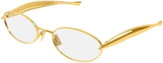 Bottega Veneta Ovale Zonnebril - unisex - Accessoires - Geel - Maat: 57 MM
