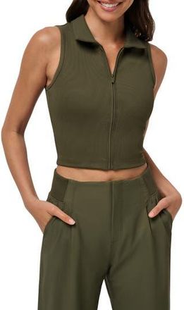 Travis Mathew Midline Zip Polo Tank in Grape Leaf at Nordstrom Rack, Size X-Large