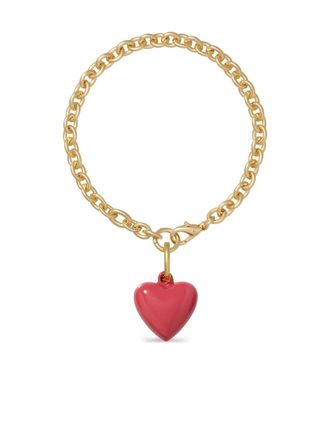Roxanne Assoulin The Mini Puffy heart-charm bracelet - women - Brass - One Size - Gold