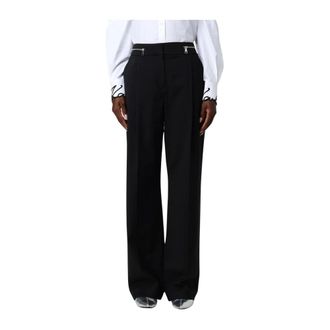 Karl Lagerfeld Wide Trousers, female, Black, M, Wide Leg Trousers