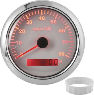 OEM Tac&oacute;metro Con Contador De Rpm, 85 Mm/3,35 Pulgadas, 0-8000 Rpm, Tac&oacute;metro Digital Universal, Resistente Al Agua, Tac&oacute;metro Marino Para Motores Fuerabo