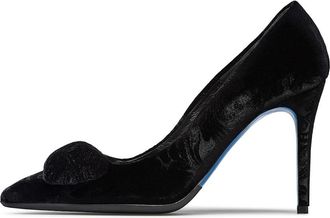 Loriblu Damast Fluweel Pumps - Dames - Pumps - Zwart - 39 EU - Schoenen