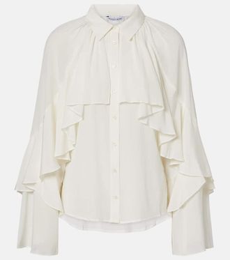 Veronica Beard Demaris ruffled silk-blend blouse