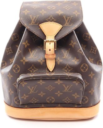 Louis Vuitton Brown Monogram Coated Canvas Leather Backpack (Pre-Owned)