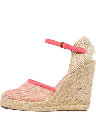 Stella McCartney 110mm wedge-heel espadrilles - women - Fabric/Rubber/Mesh/Canvas - 38 - Pink