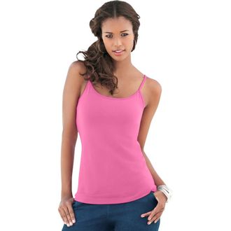 Roaman's Plus Size Cami with Built-In Bra and Adjustable Straps in Vintage Rose at Nordstrom, Size 4X