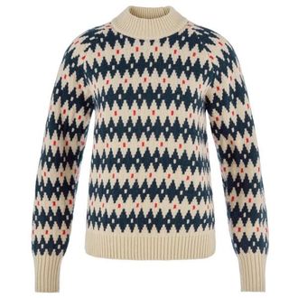 Fj&auml;llr&auml;ven &Ouml;vik Jacquard Knit Wollpullover f&uuml;r Damen | beige