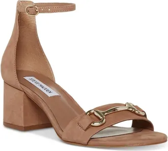 Steve Madden Irenee-B IREN17S1 Sandal Womens Tan Nubuck Ankle Strap JOBB1366