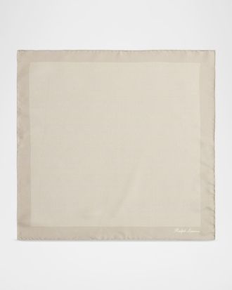 Ralph Lauren Purple Label Men & apos;s Pin Dot Silk Pocket Square