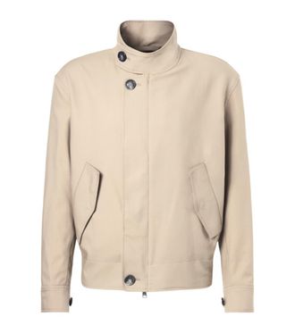 Ami Beige Mock Collar Jacket