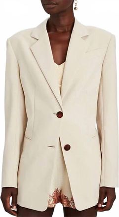 Shona Joy Irena Oversized Blazer In Ivory