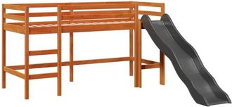 vidaXL Vidaxl - Cama Alta Para Ni&ntilde;os Sin Colch&oacute;n Madera Pino Marr&oacute;n 80x200 Cm