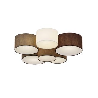 Lindby Lindby - L&aacute;mpara De Techo laurenz En Gris Textura, Tela, Tejido, Seda