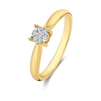 Isabel Bernard Accessoires, Dames, Geel, 56 MM, De la Paix Hanaé Ring met Diamant