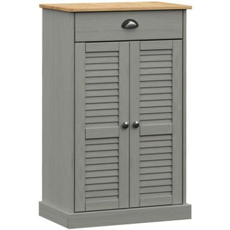 vidaXL Zapatero Vigo Madera Maciza De Pino Gris 60x35x96 Cm Vidaxl