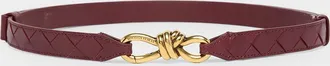 Bottega Veneta Andiamo Intrecciato Leather Belt