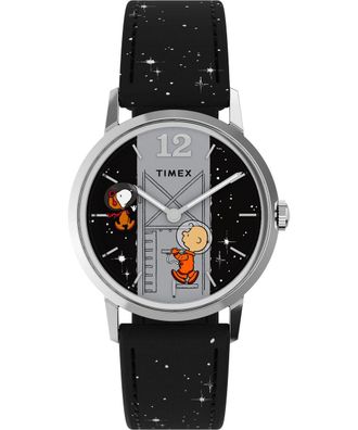 Timex Peanuts Marlin Space Unisex Horloge Zwart TW2W89700