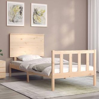 vidaXL Bed Frame without Mattress Small Single Solid Wood Pine vidaXL