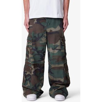mnml Baggy Rave Cargo Pants in Camo at Nordstrom, Size 32