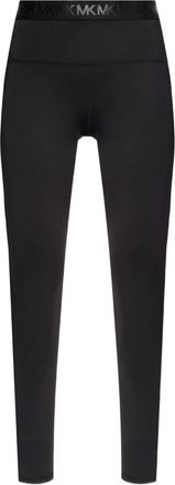 Michael Michael Kors logo-waistband leggings - women - Recycled Polyester - S - Black